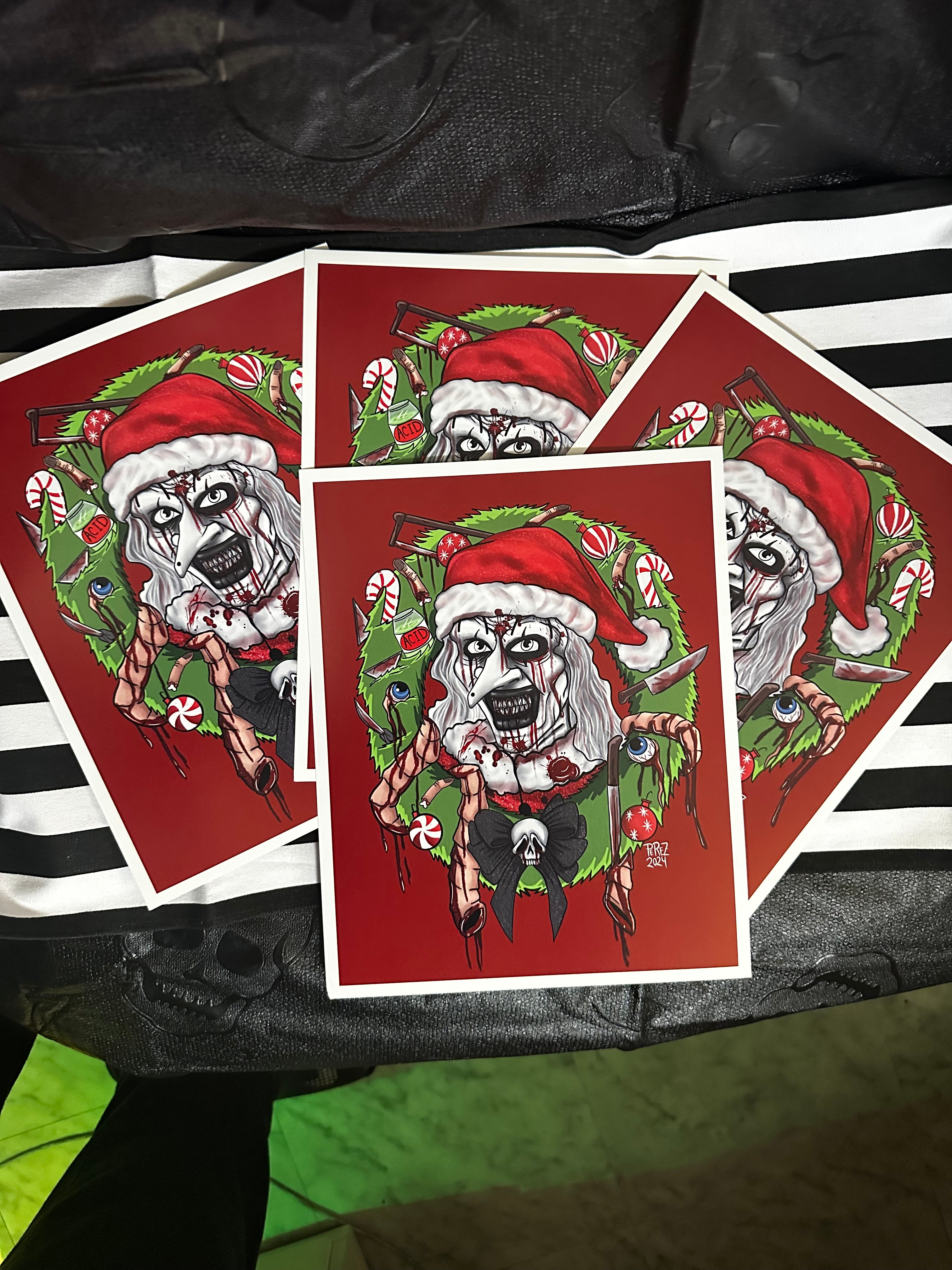 Terrifier Christmas Horror Art Print